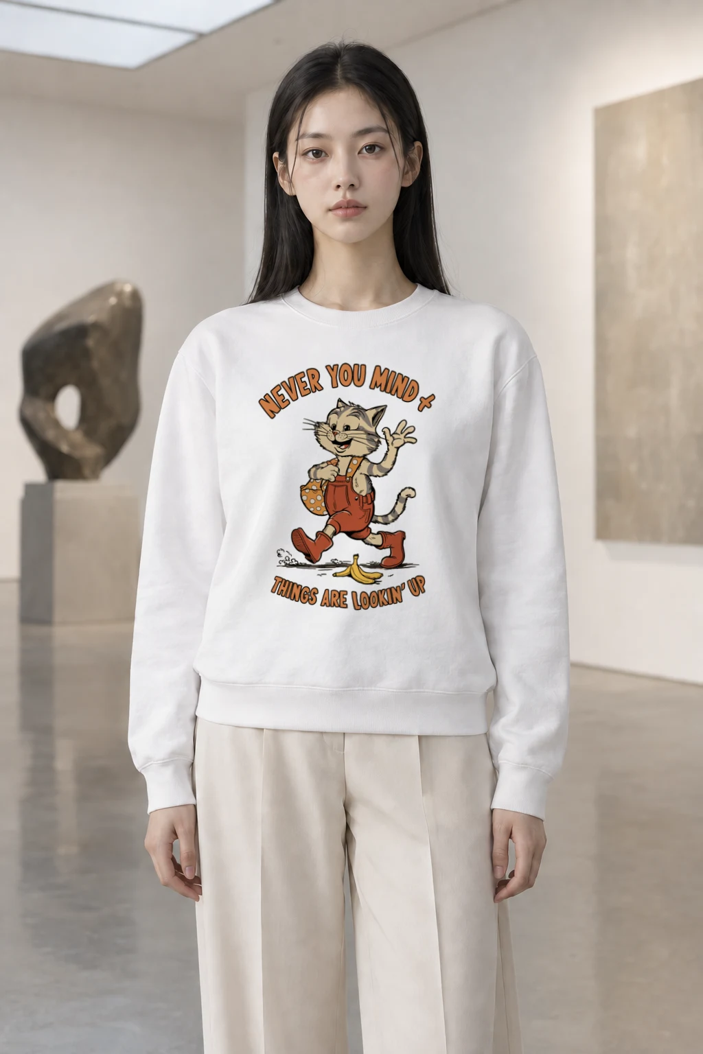 "Things Are Looking Up" Heavy Blend Unisex Crewneck Sweatshirt | Gildan 18000