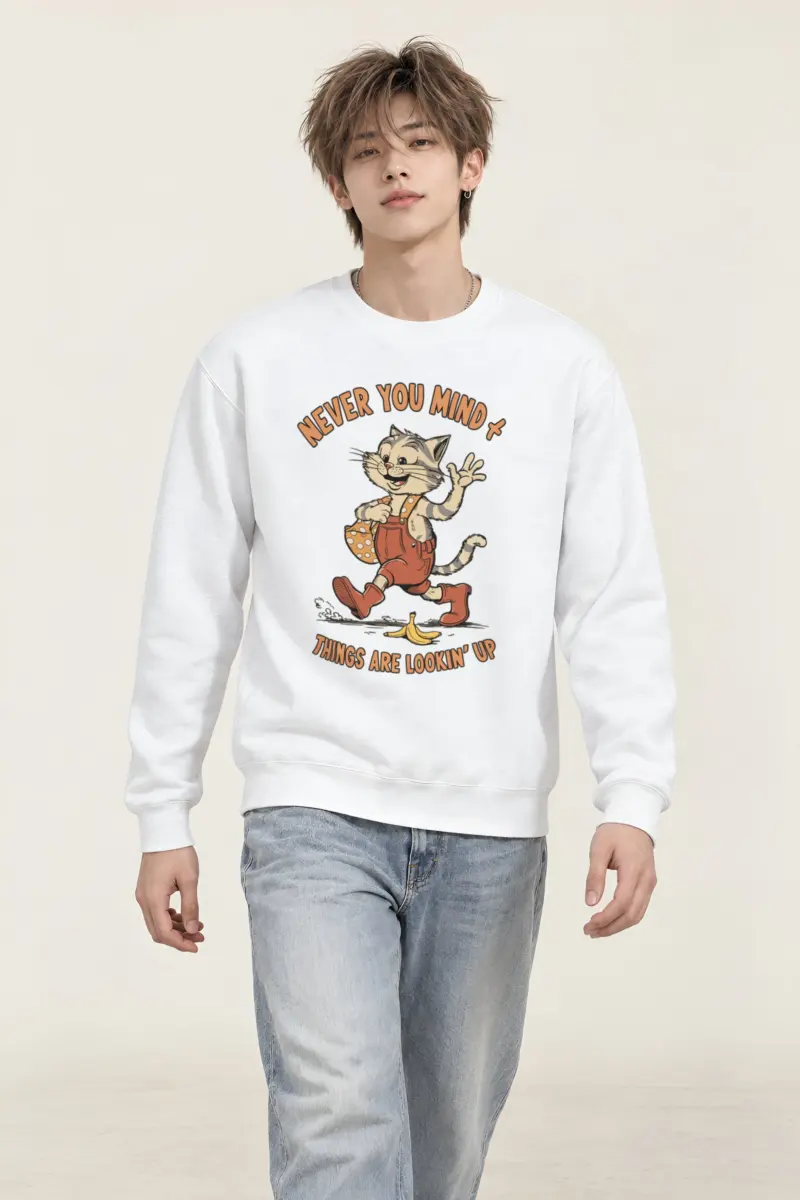 "Things Are Looking Up" Heavy Blend Unisex Crewneck Sweatshirt