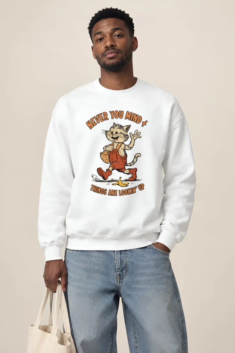 "Things Are Looking Up" Heavy Blend Unisex Crewneck Sweatshirt