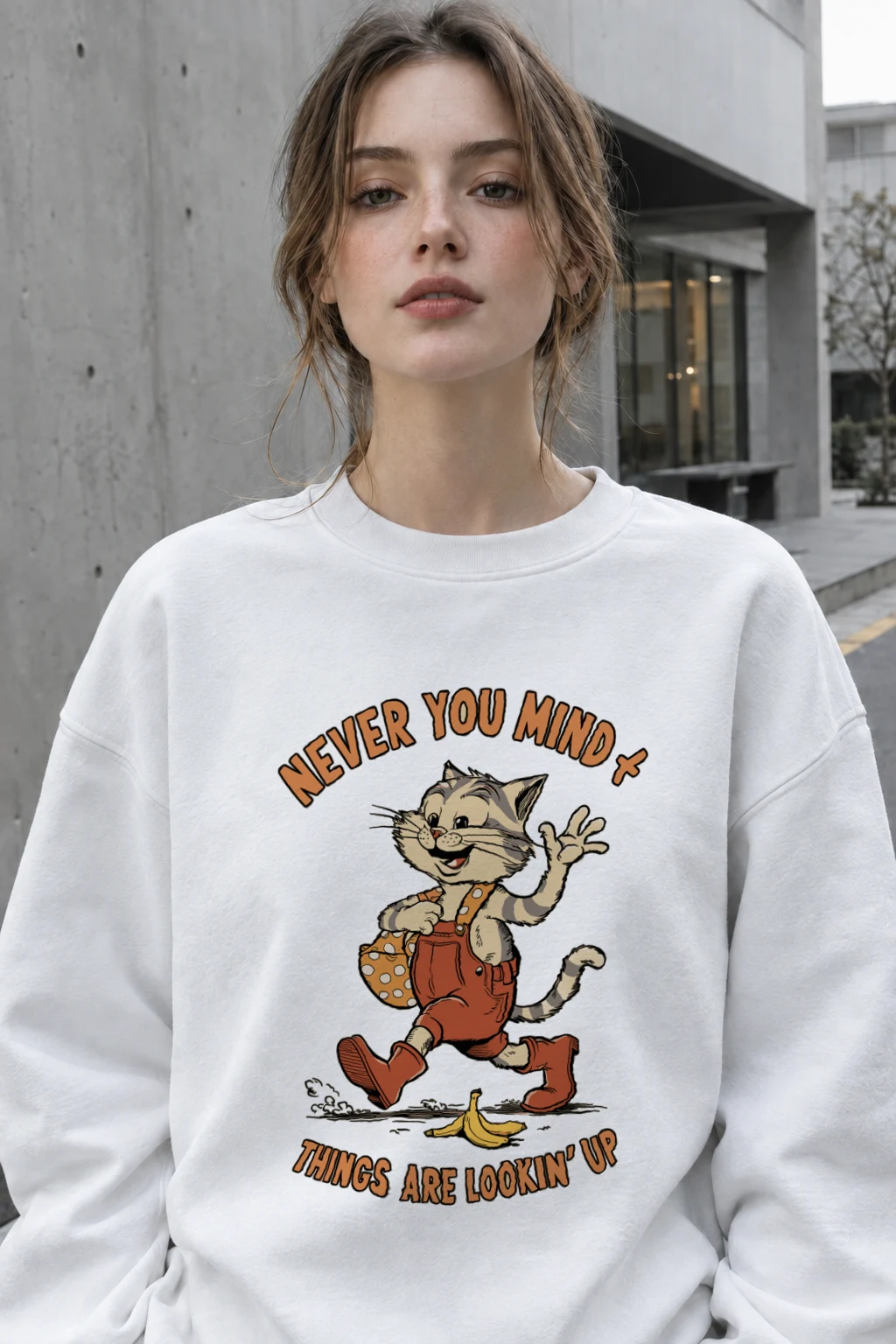"Things Are Looking Up" Heavy Blend Unisex Crewneck Sweatshirt | Gildan 18000