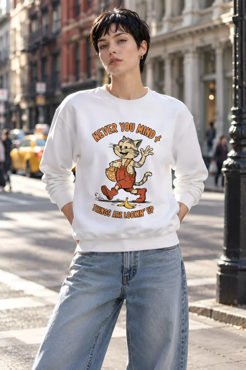 "Things Are Looking Up" Heavy Blend Unisex Crewneck Sweatshirt
