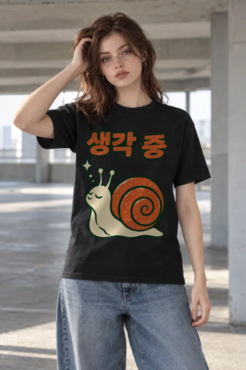 "Thinking Snail" Heavyweight Unisex Crewneck T-shirt
