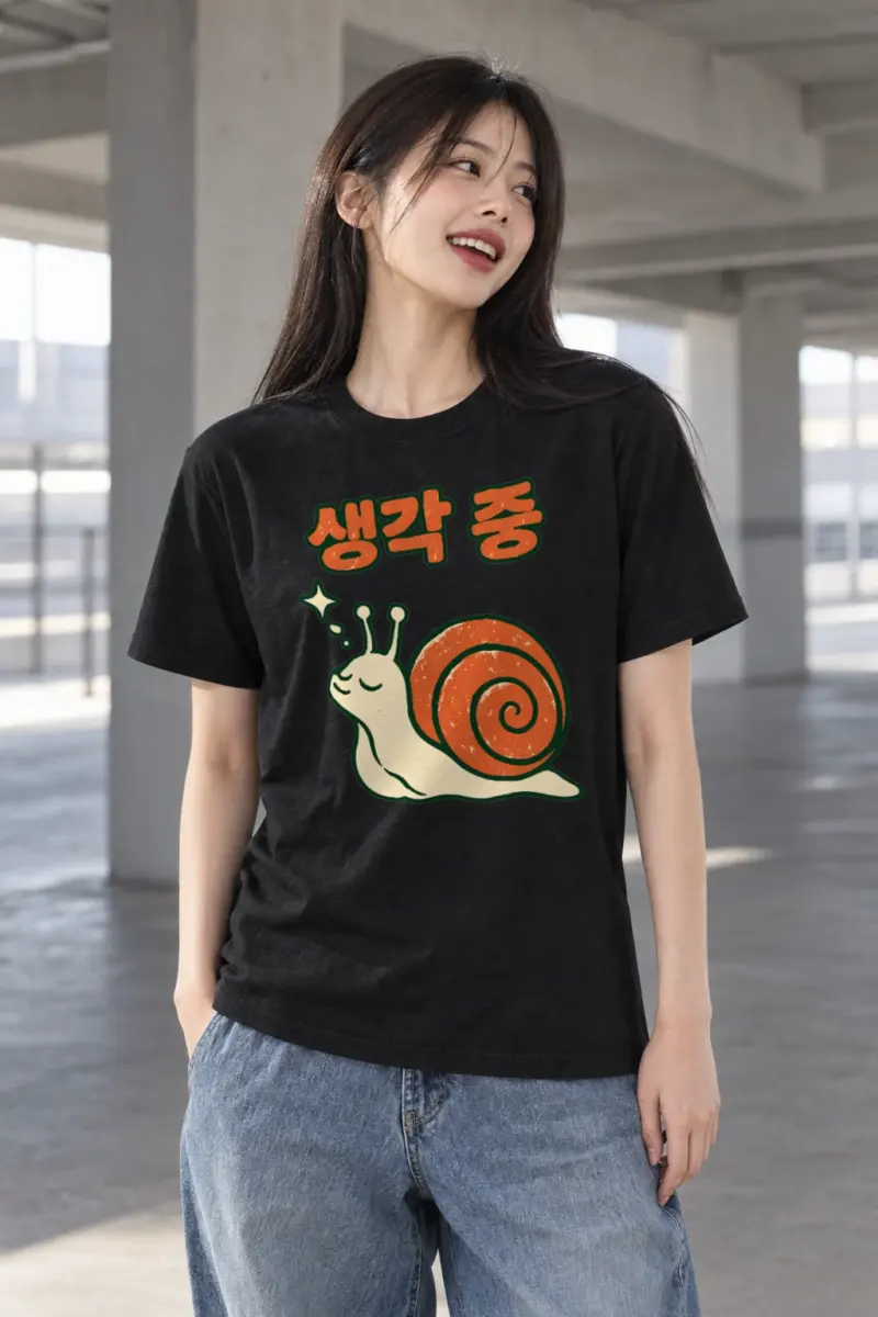"Thinking Snail" Heavyweight Unisex Crewneck T-shirt