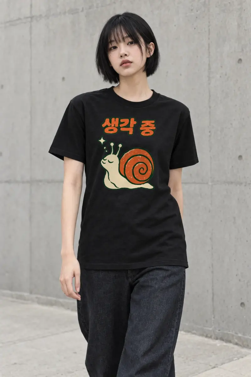 “Thinking Snail” Heavyweight Unisex Crewneck T-shirt | Gildan 5000