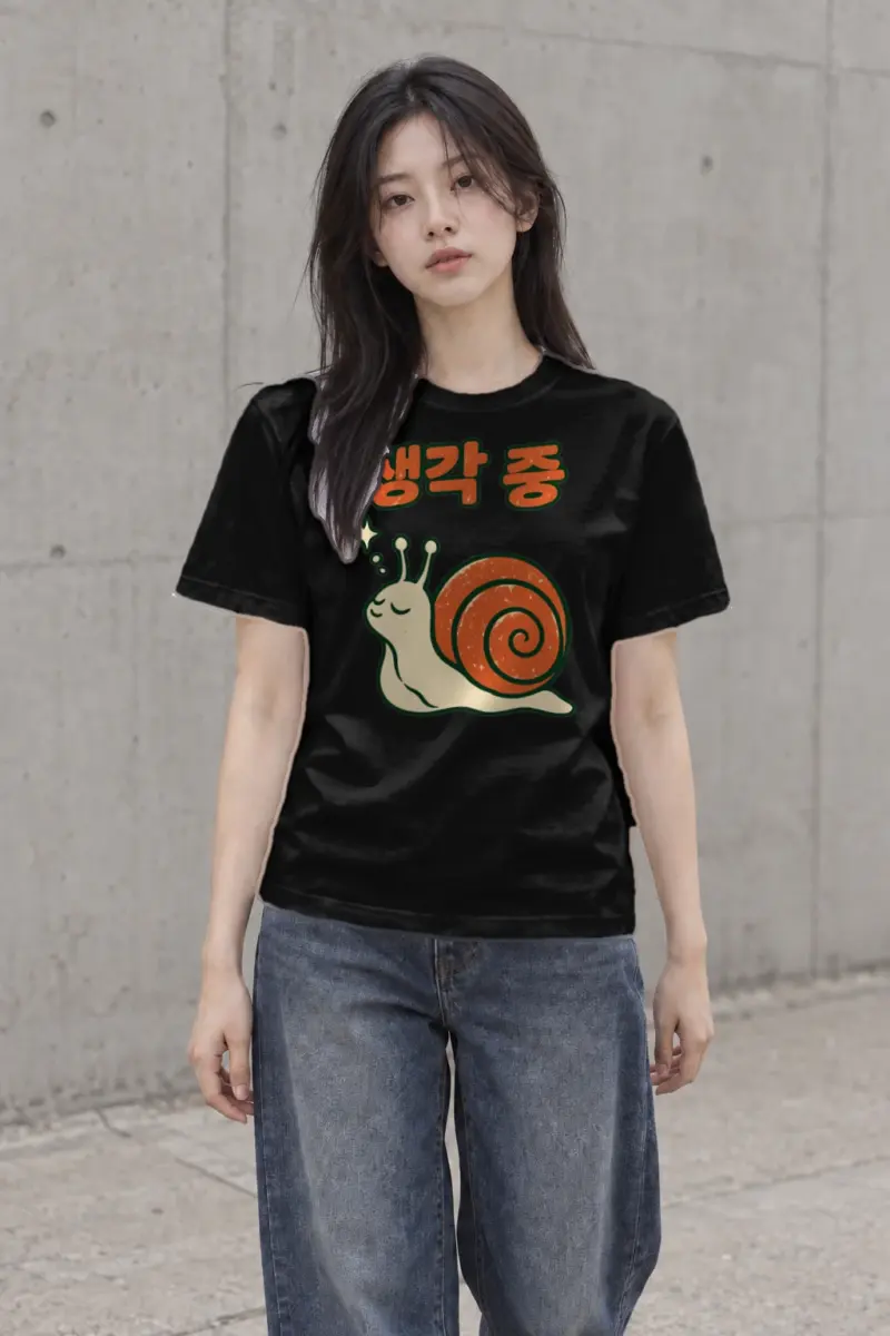 "Thinking Snail" Heavyweight Unisex Crewneck T-shirt | Gildan 5000
