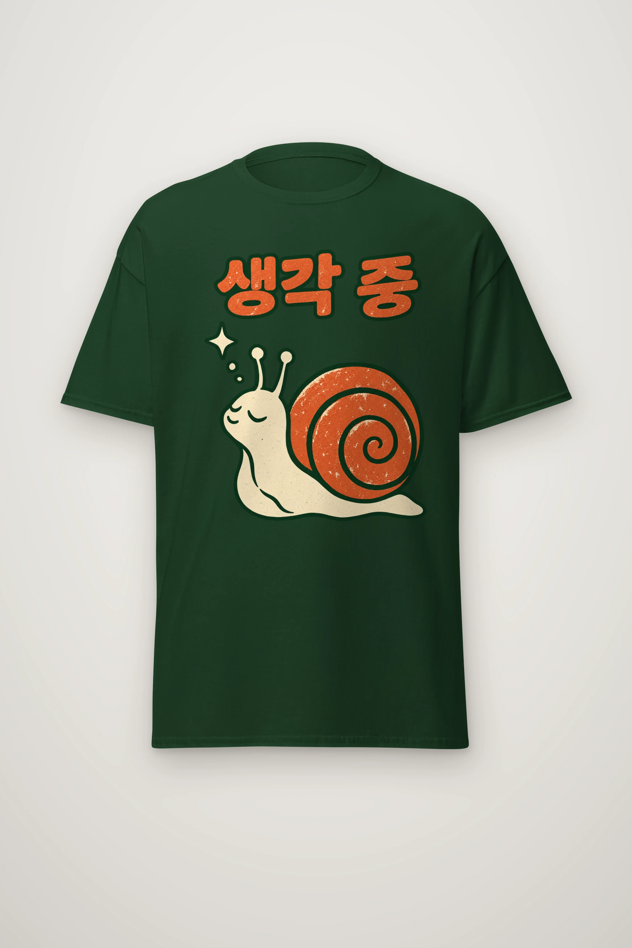 "Thinking Snail" Heavyweight Unisex Crewneck T-shirt