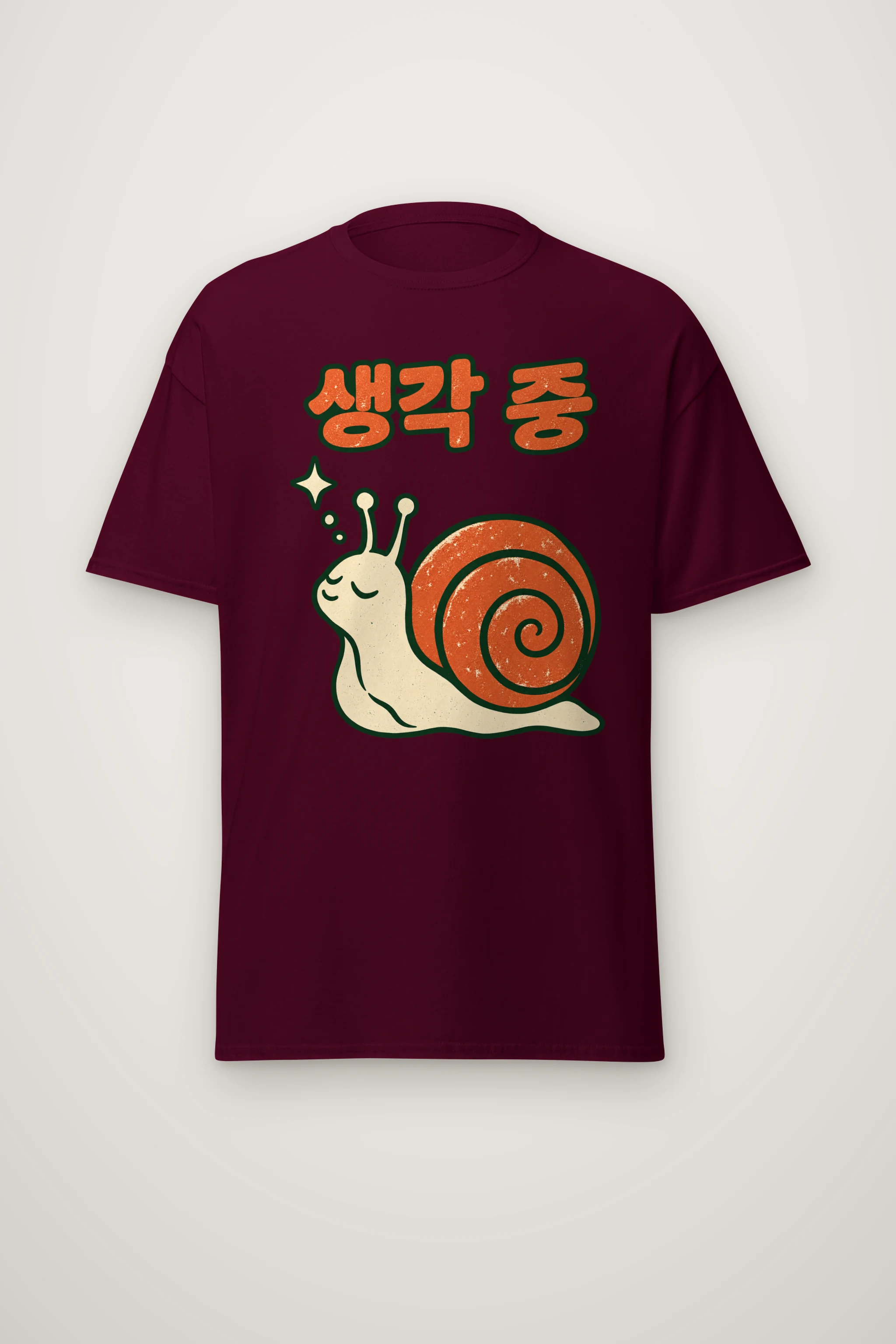 "Thinking Snail" Heavyweight Unisex Crewneck T-shirt
