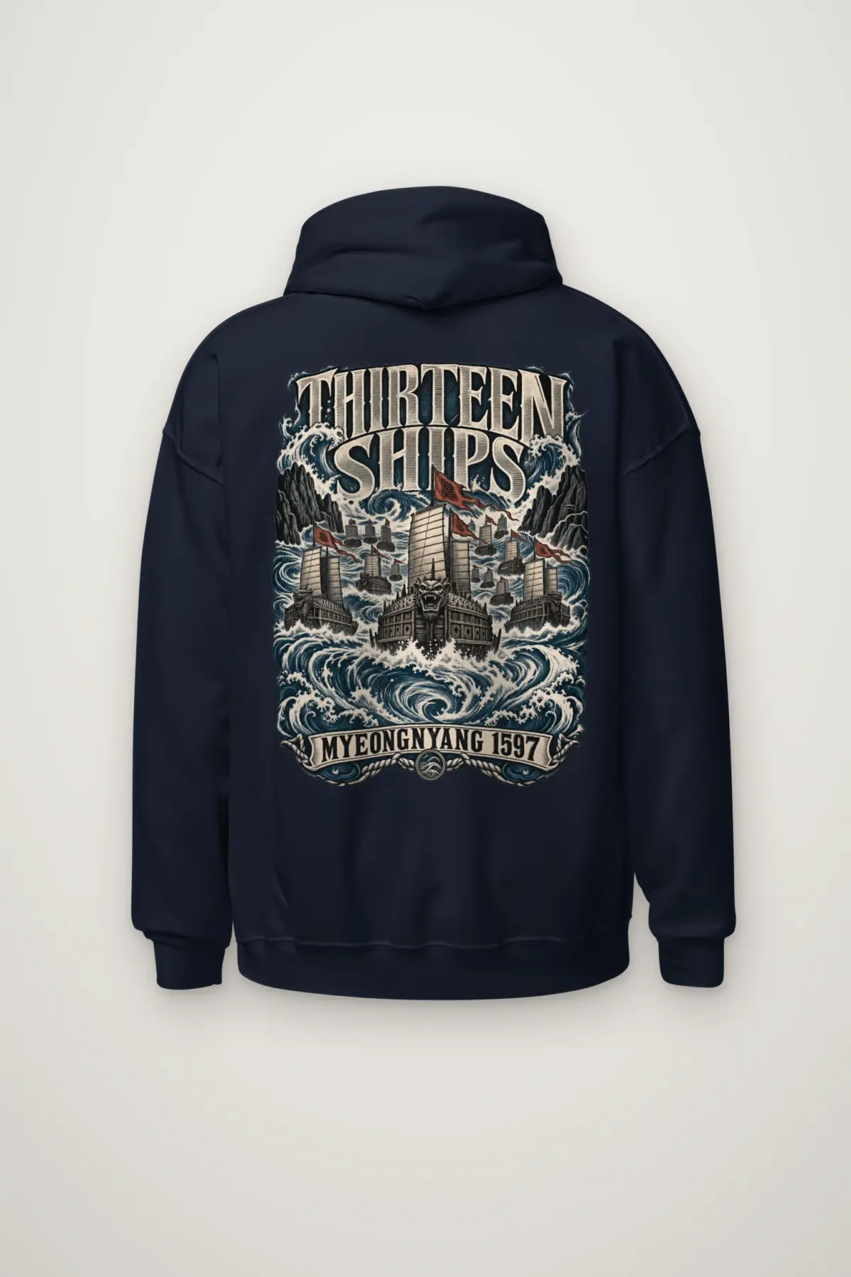 "Thirteen Ships Myeongnyang 1597" Heavy Blend Unisex Pullover Hoodie