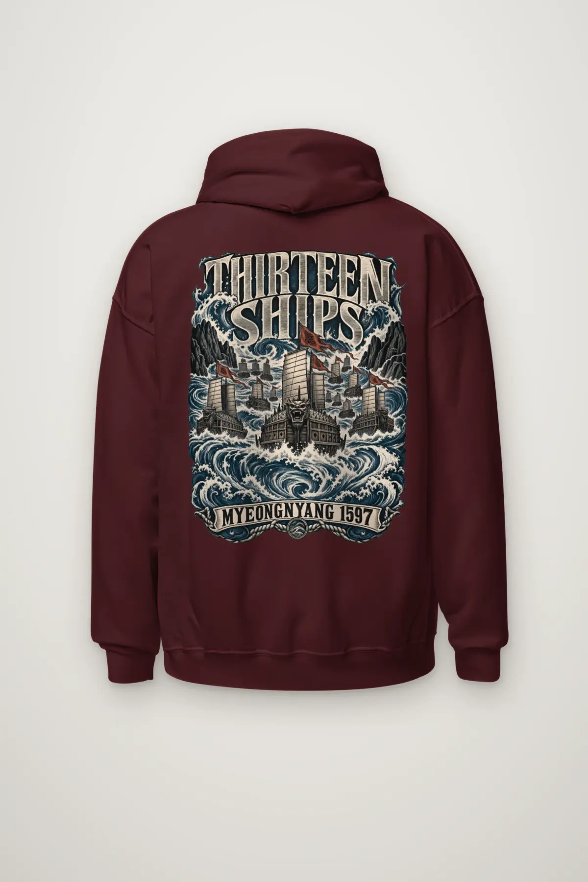 "Thirteen Ships Myeongnyang 1597" Heavy Blend Unisex Pullover Hoodie