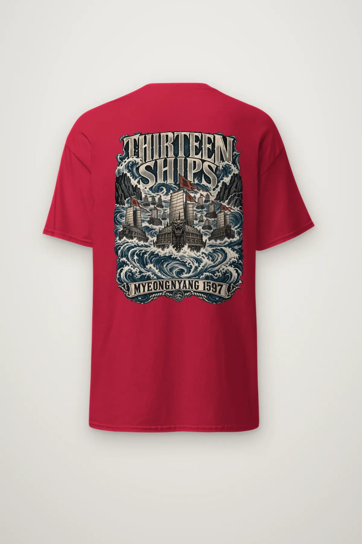"Thirteen Ships Myeongnyang 1597" Heavyweight Unisex Crewneck T-shirt