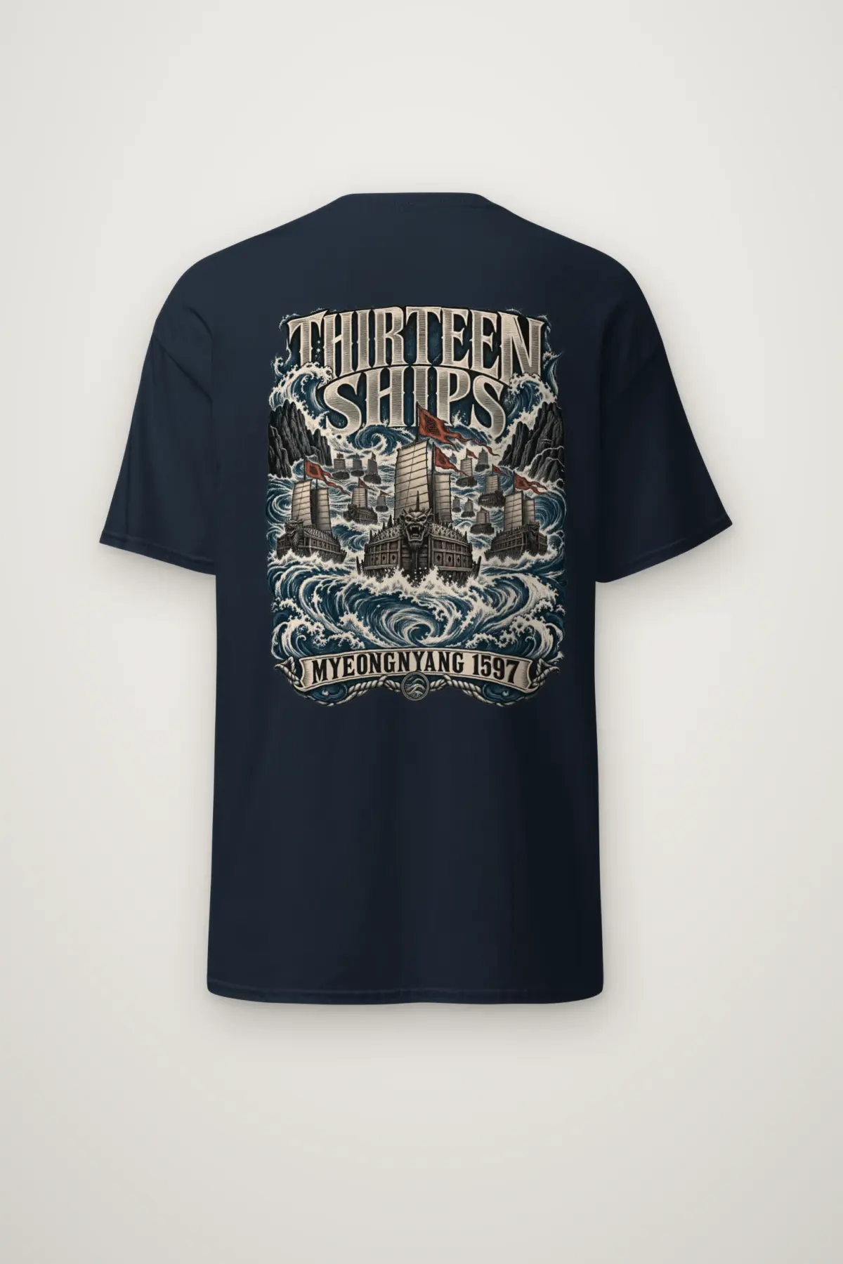 "Thirteen Ships Myeongnyang 1597" Heavyweight Unisex Crewneck T-shirt