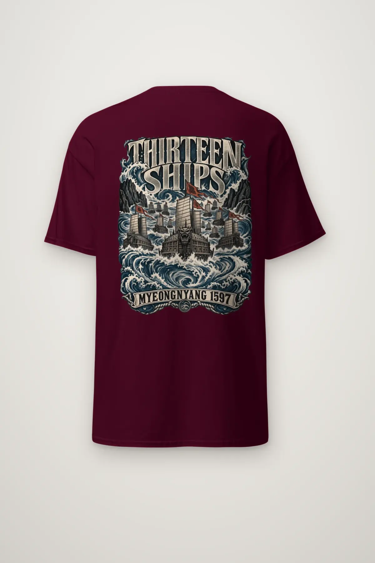 "Thirteen Ships Myeongnyang 1597" Heavyweight Unisex Crewneck T-shirt