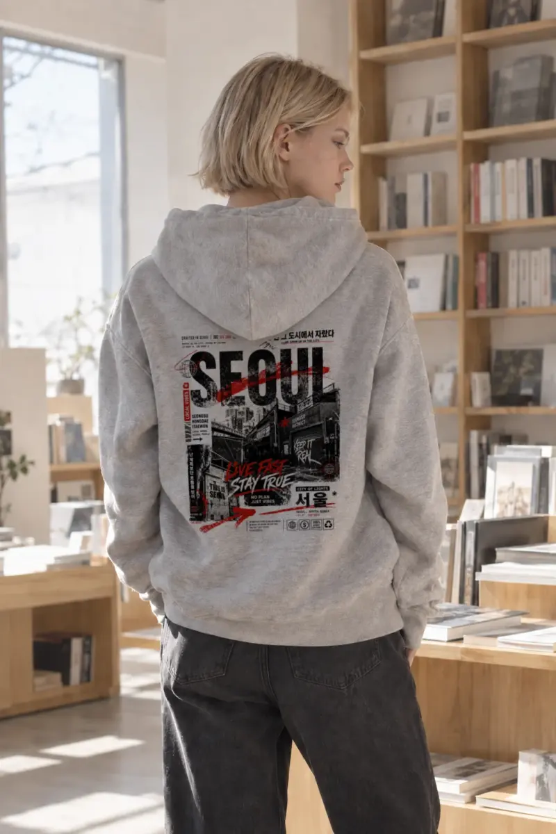 “This Is Seoul” Heavy Blend Unisex Pullover Hoodie | Gildan 18500