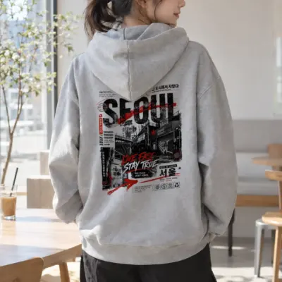 "This Is Seoul" Heavy Blend Unisex Pullover Hoodie | Gildan 18500