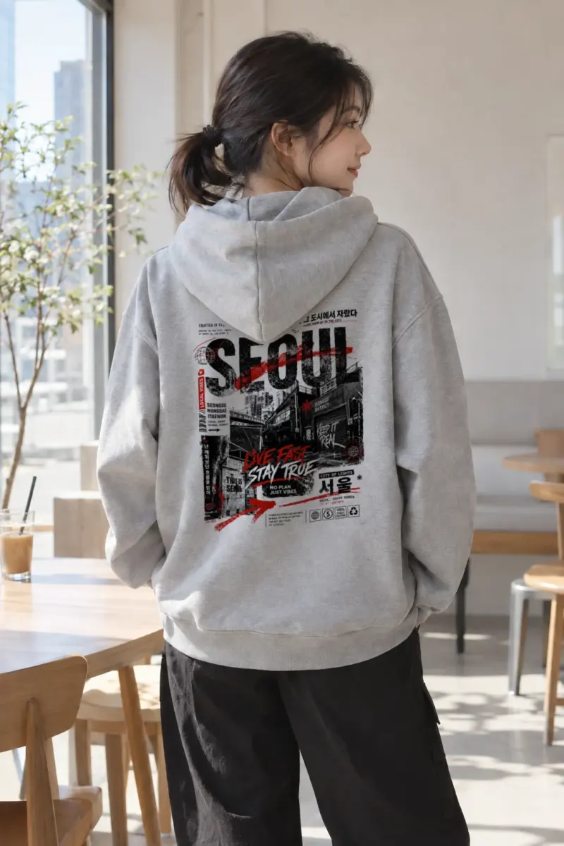 "This Is Seoul" Heavy Blend Unisex Pullover Hoodie | Gildan 18500
