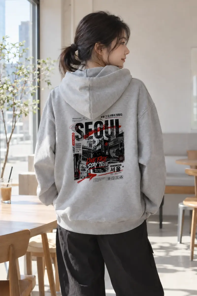 "This Is Seoul" Heavy Blend Unisex Pullover Hoodie | Gildan 18500
