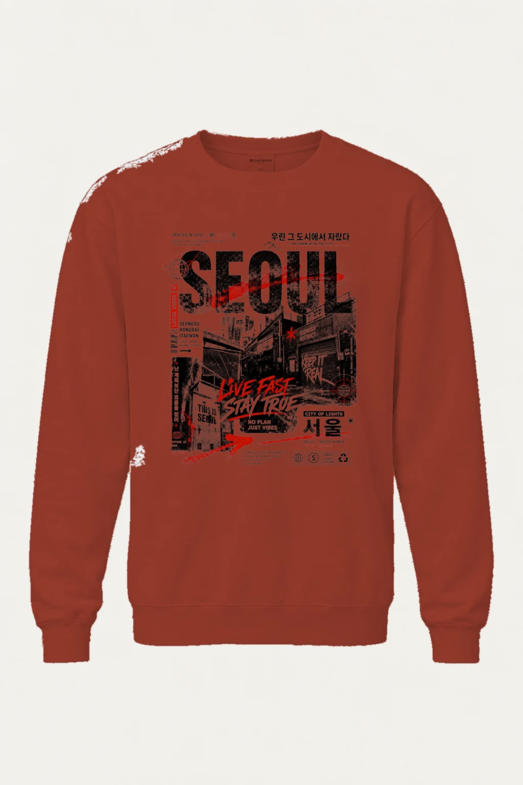 "This Is Seoul" Unisex Sponge Fleece Crewneck Sweatshirt | Bella + Canvas 3901
