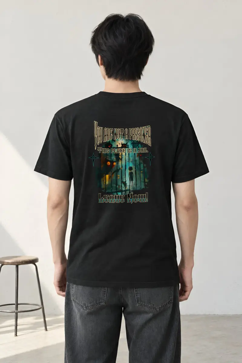 "This Place Is A Jail" Heavyweight Unisex Crewneck T-shirt