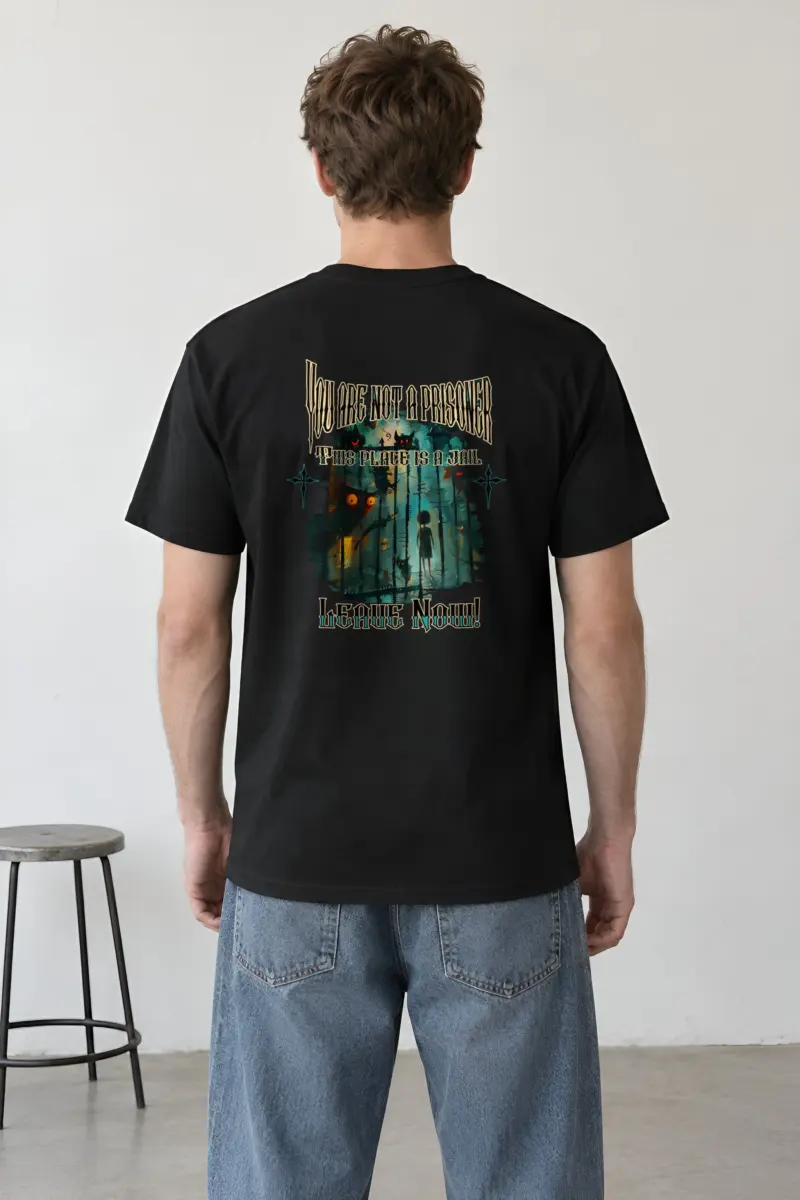 "This Place Is A Jail" Heavyweight Unisex Crewneck T-shirt