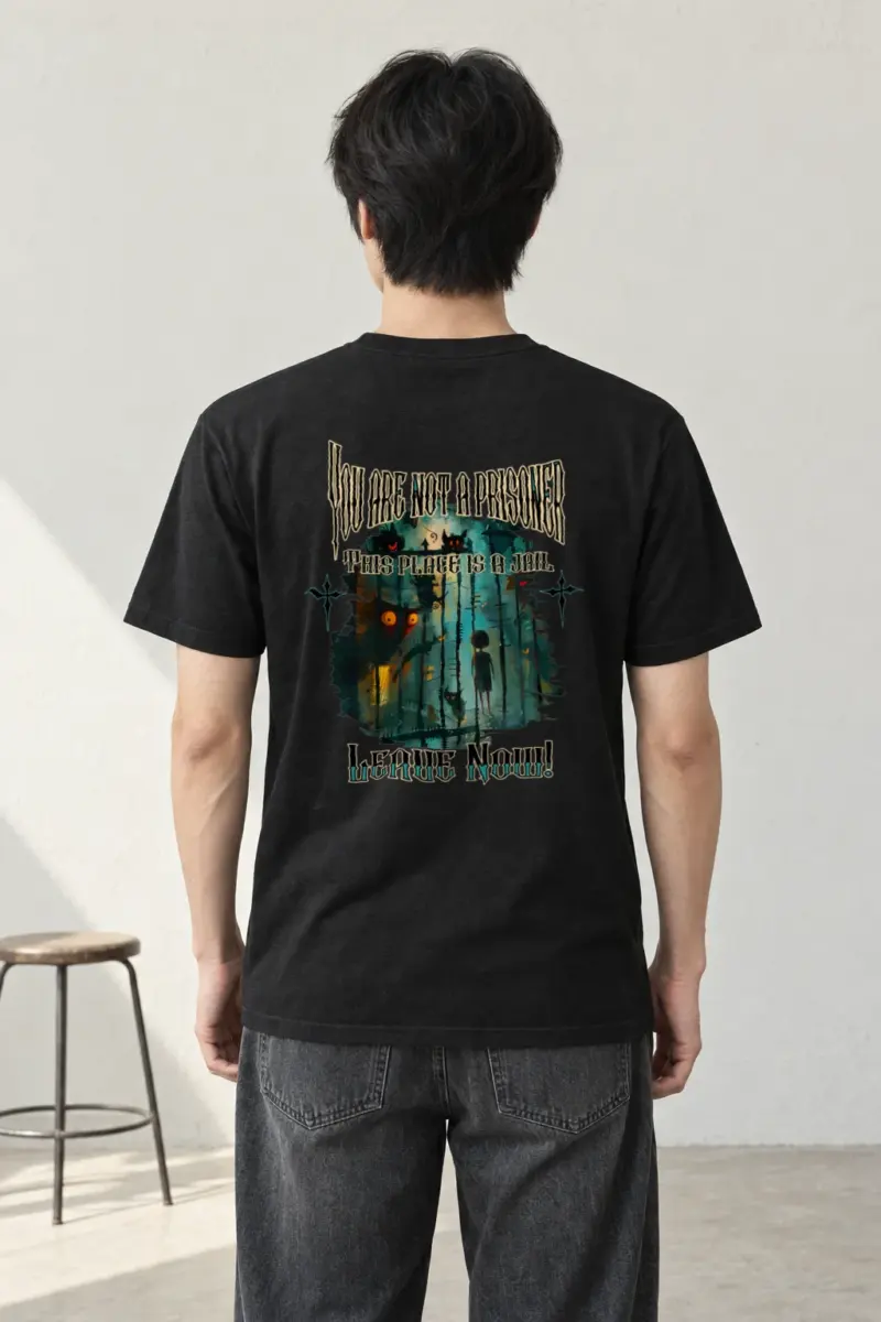 "This Place Is A Jail" Heavyweight Unisex Crewneck T-shirt