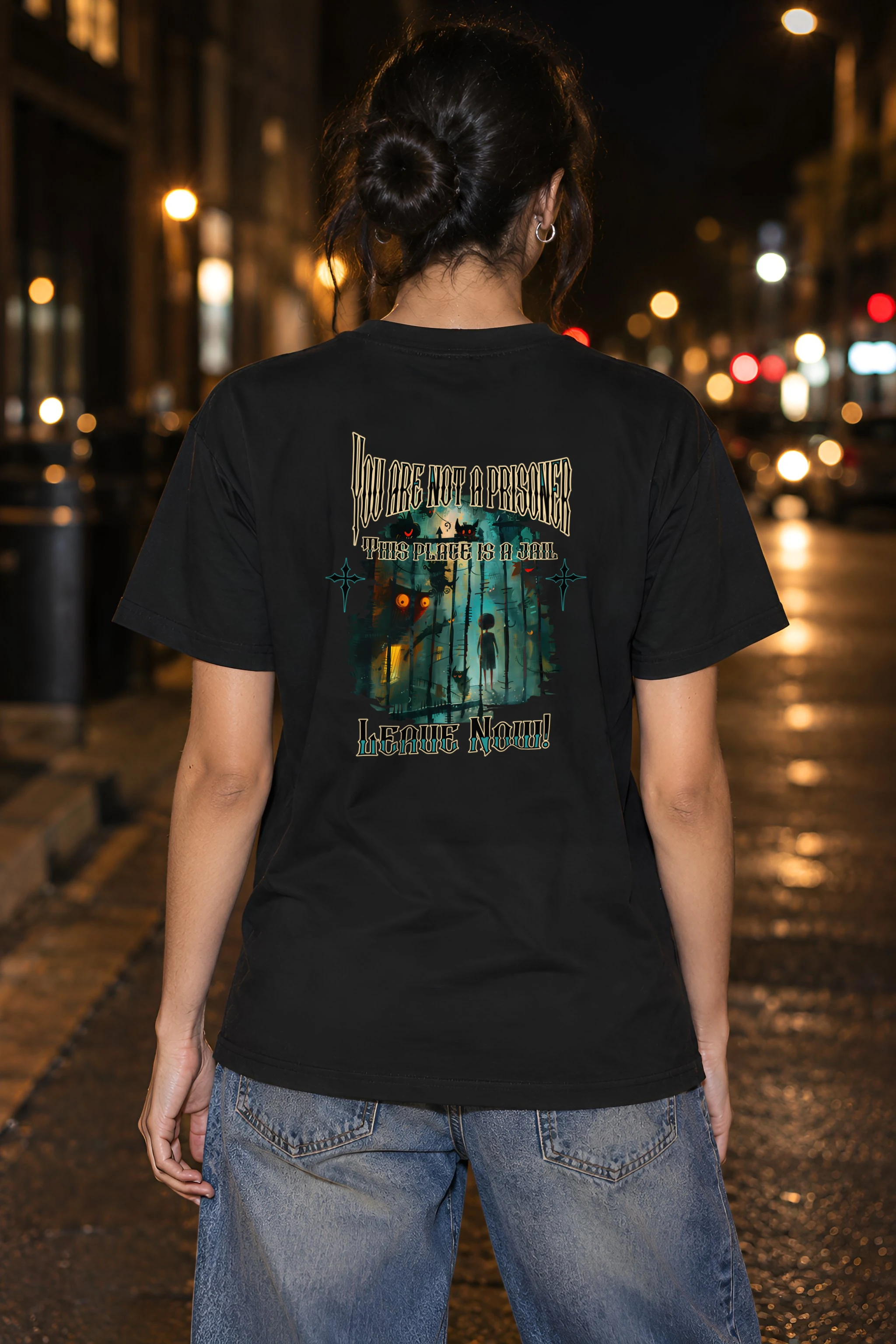 "This Place Is A Jail" Heavyweight Unisex Crewneck T-shirt