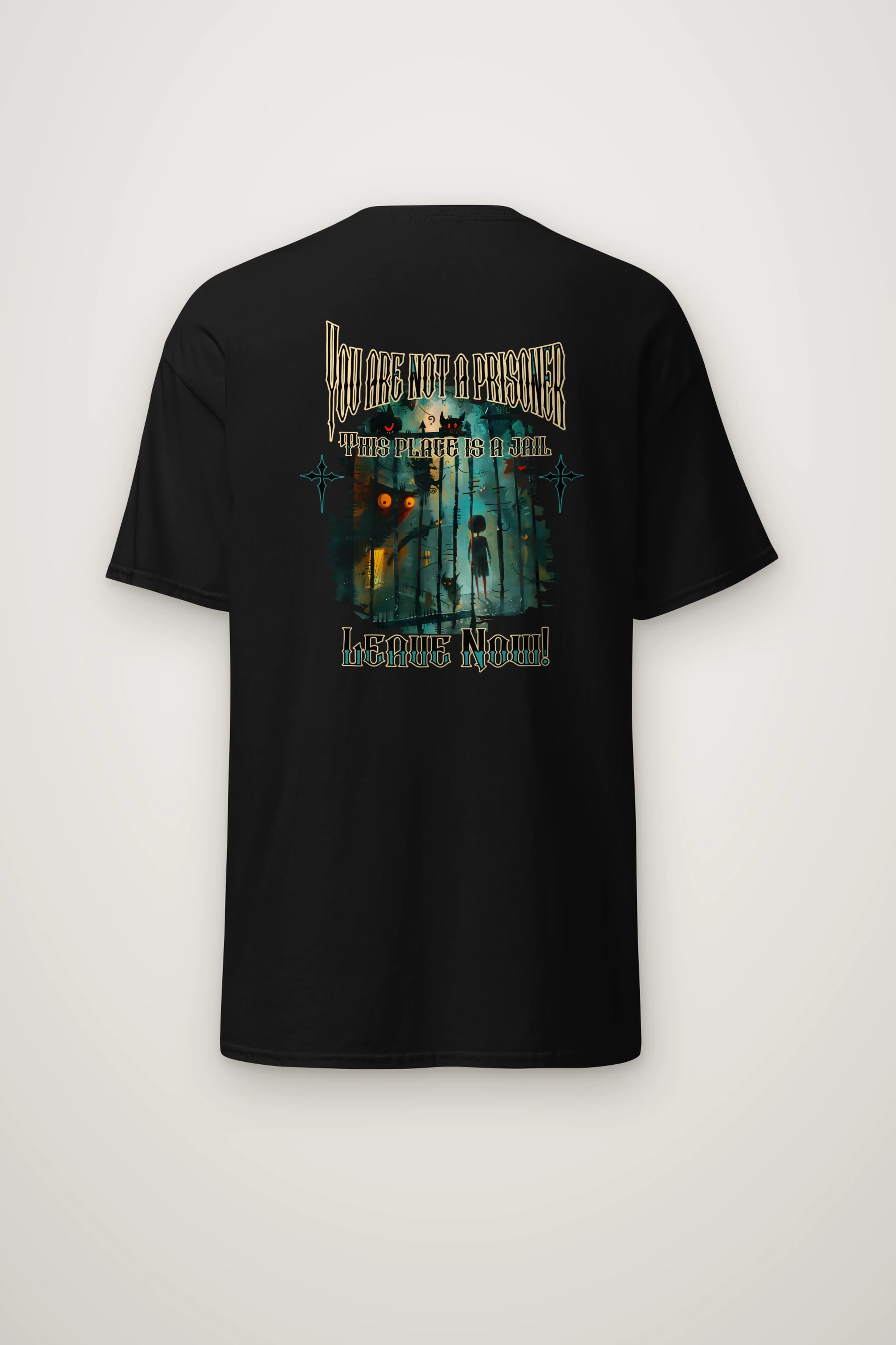 "This Place Is A Jail" Heavyweight Unisex Crewneck T-shirt