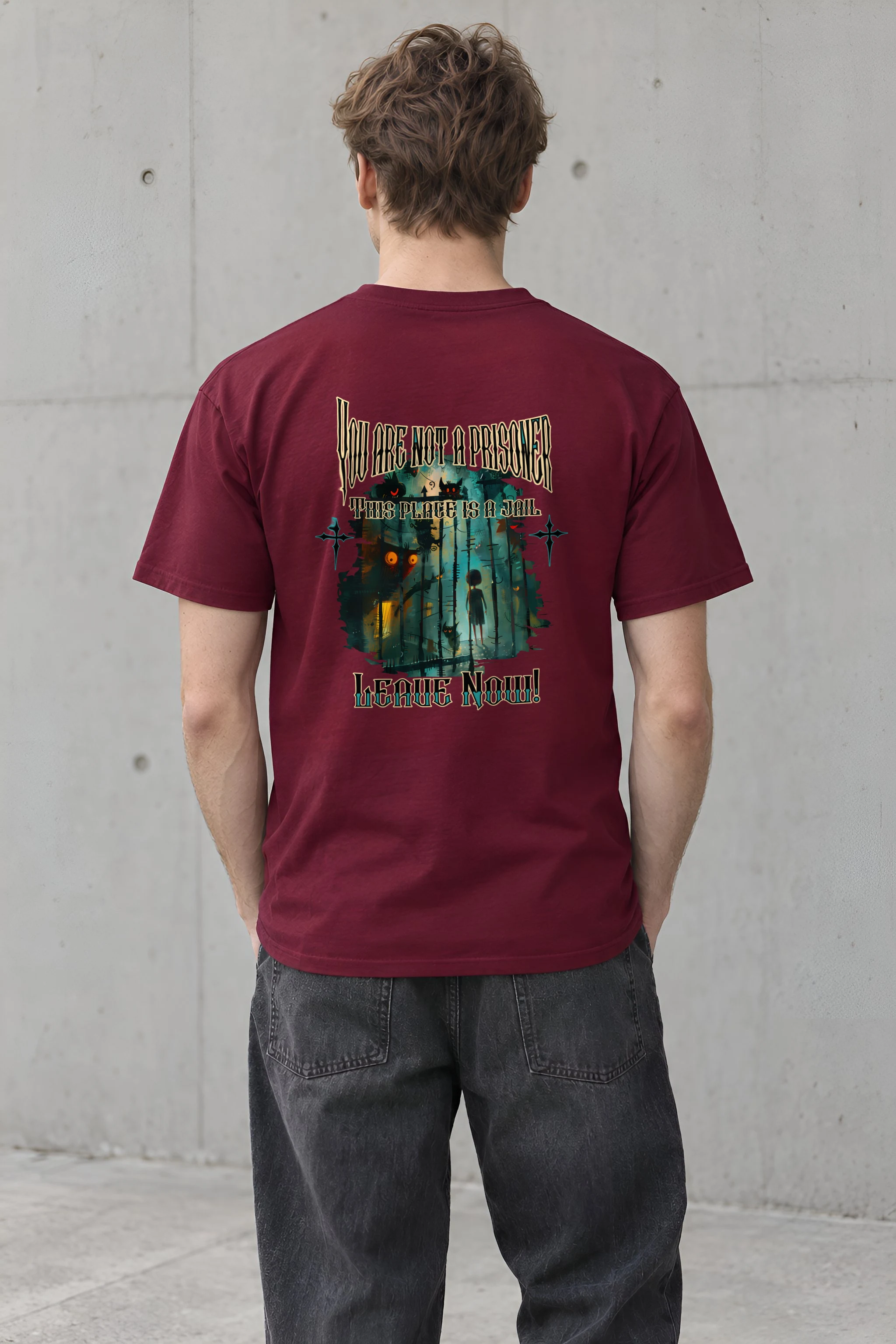 "This Place Is A Jail" Heavyweight Unisex Crewneck T-shirt
