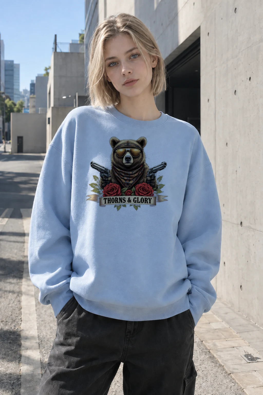 "Thorns & Glory" Heavy Blend Unisex Crewneck Sweatshirt | Gildan 18000