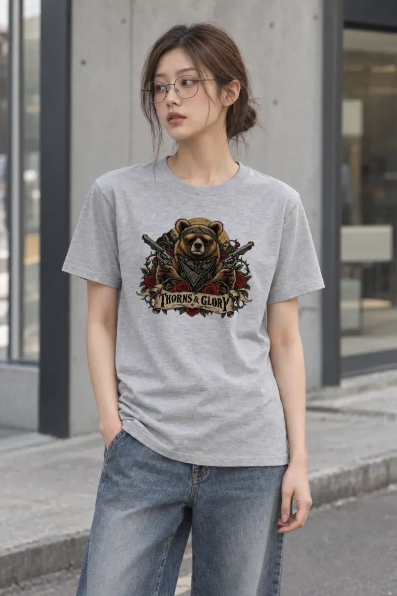 "Thorns & Glory" Heavyweight Unisex Crewneck T-shirt | Gildan 5000
