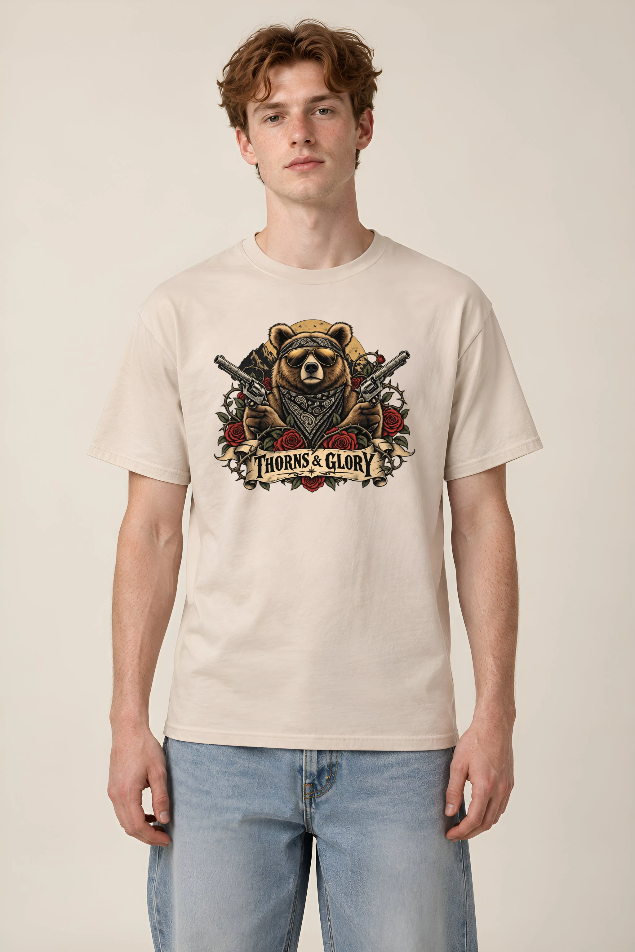 "Thorns & Glory" Heavyweight Unisex Crewneck T-shirt