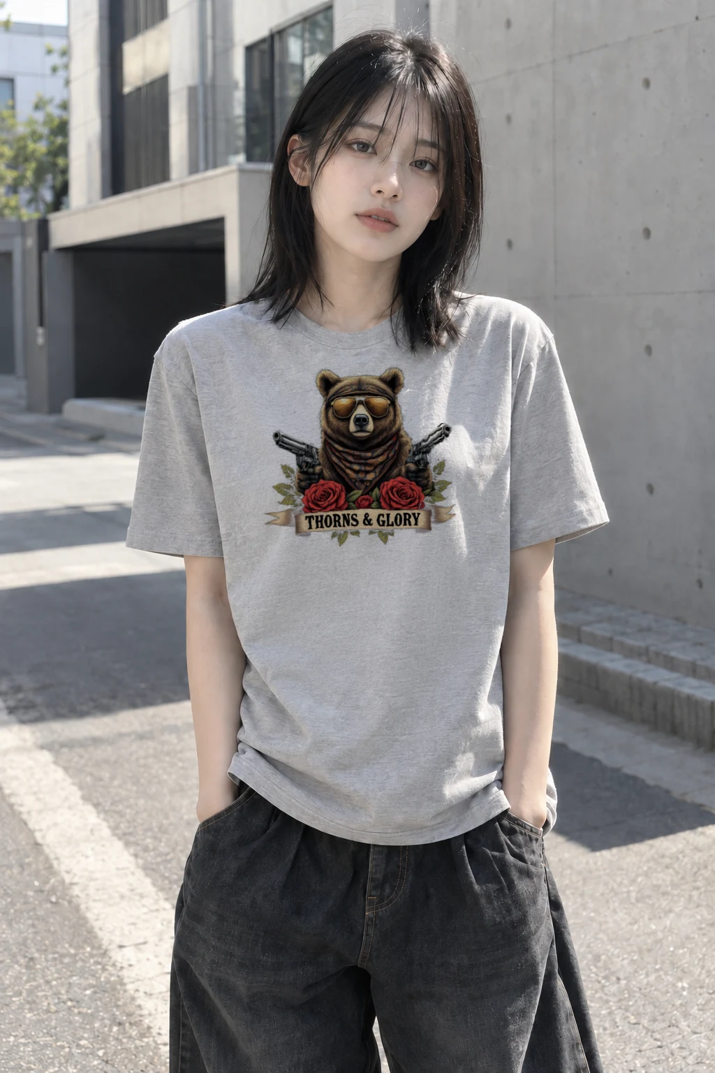"Thorns & Glory" Heavyweight Unisex Crewneck T-shirt | Gildan 5000