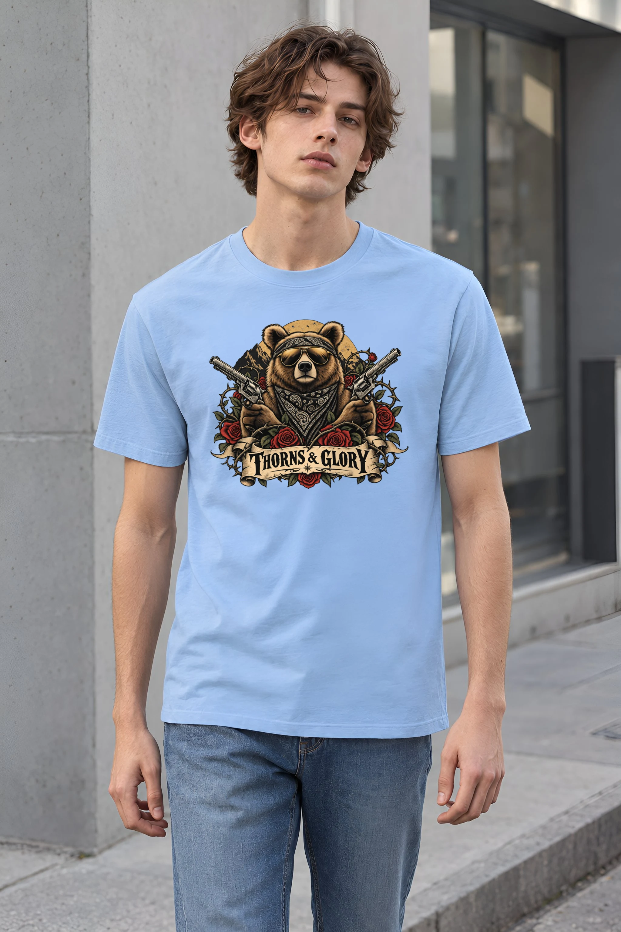 "Thorns & Glory" Heavyweight Unisex Crewneck T-shirt