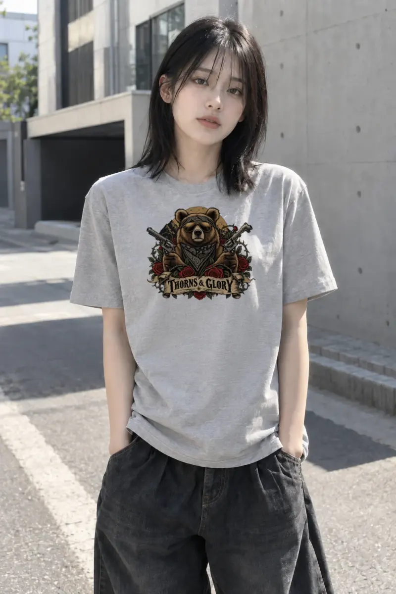 "Thorns & Glory" Heavyweight Unisex Crewneck T-shirt | Gildan 5000