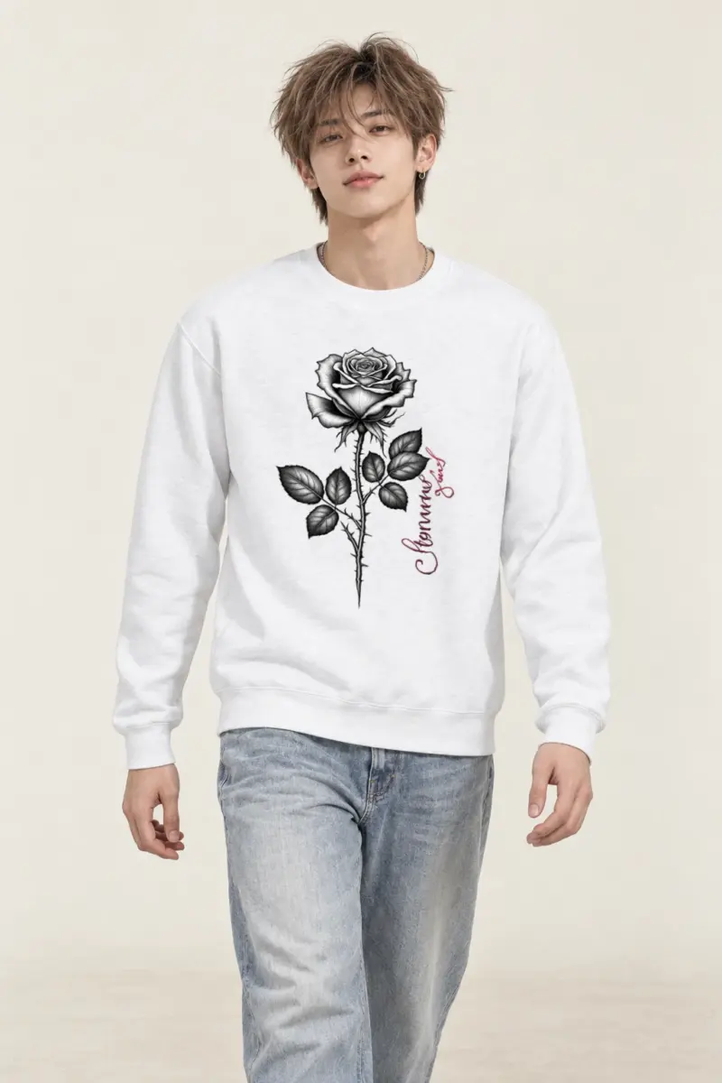 "Thorny Rose Stem" Heavy Blend Unisex Crewneck Sweatshirt