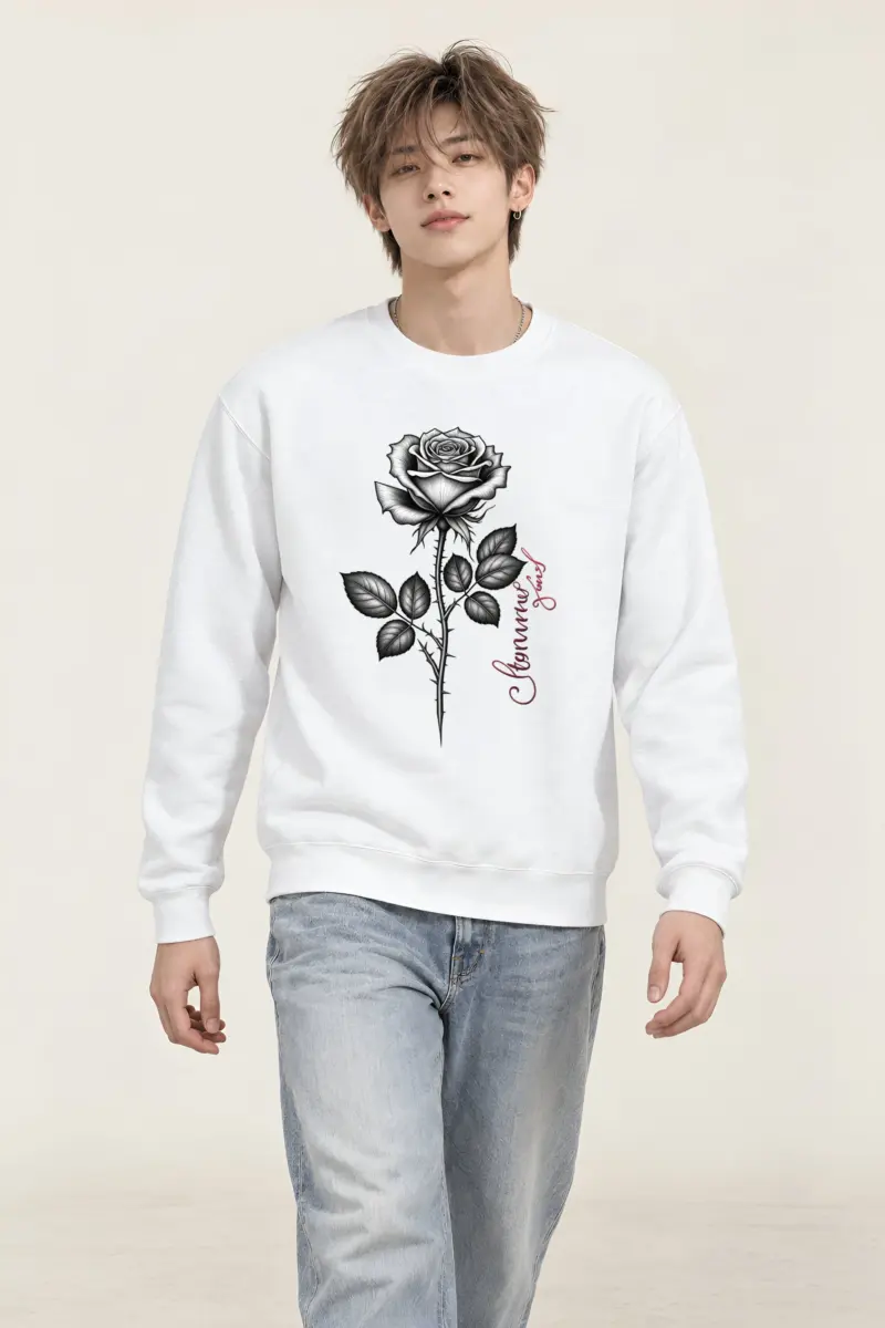 "Thorny Rose Stem" Heavy Blend Unisex Crewneck Sweatshirt