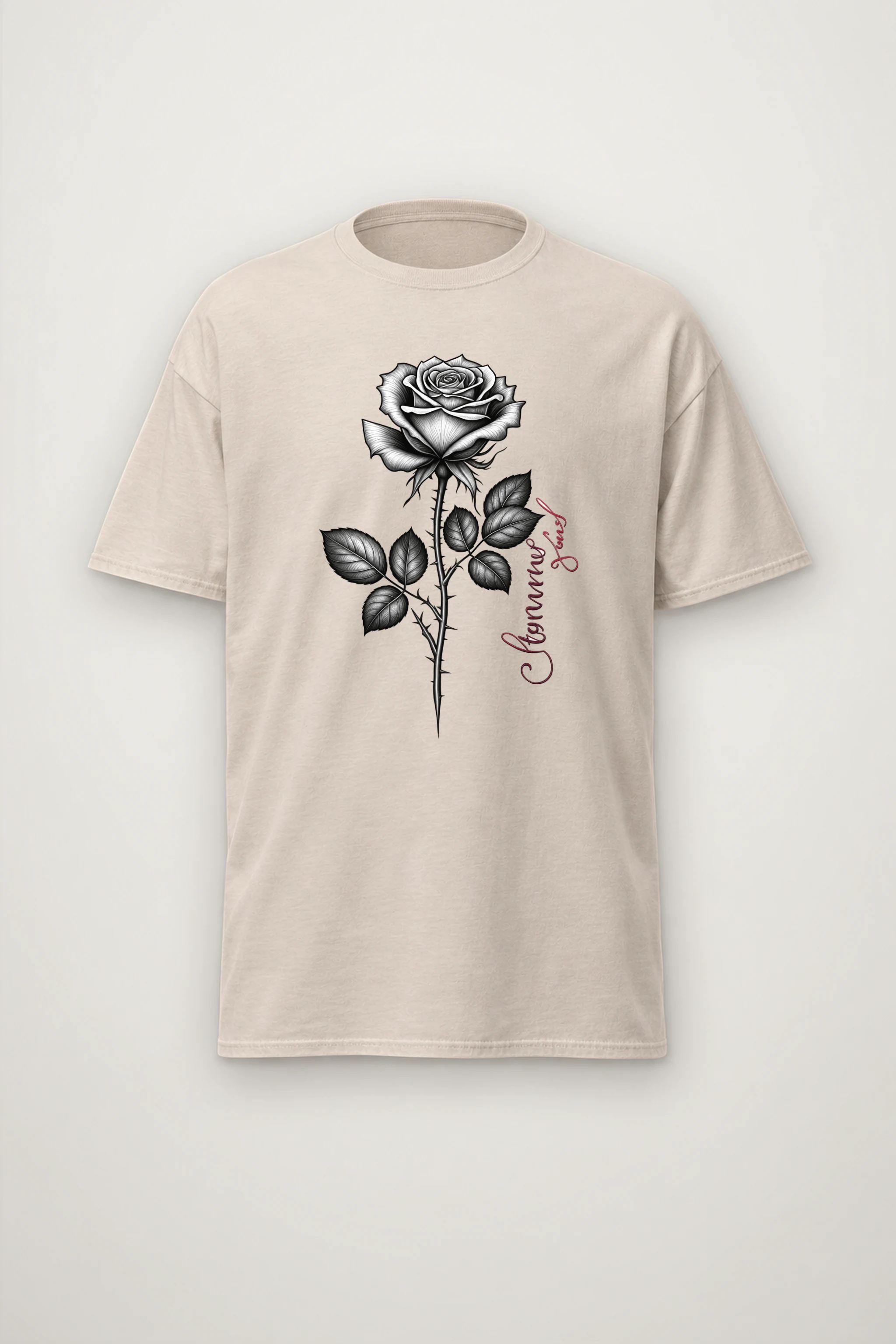 "Thorny Rose Stem" Heavyweight Unisex Crewneck T-shirt