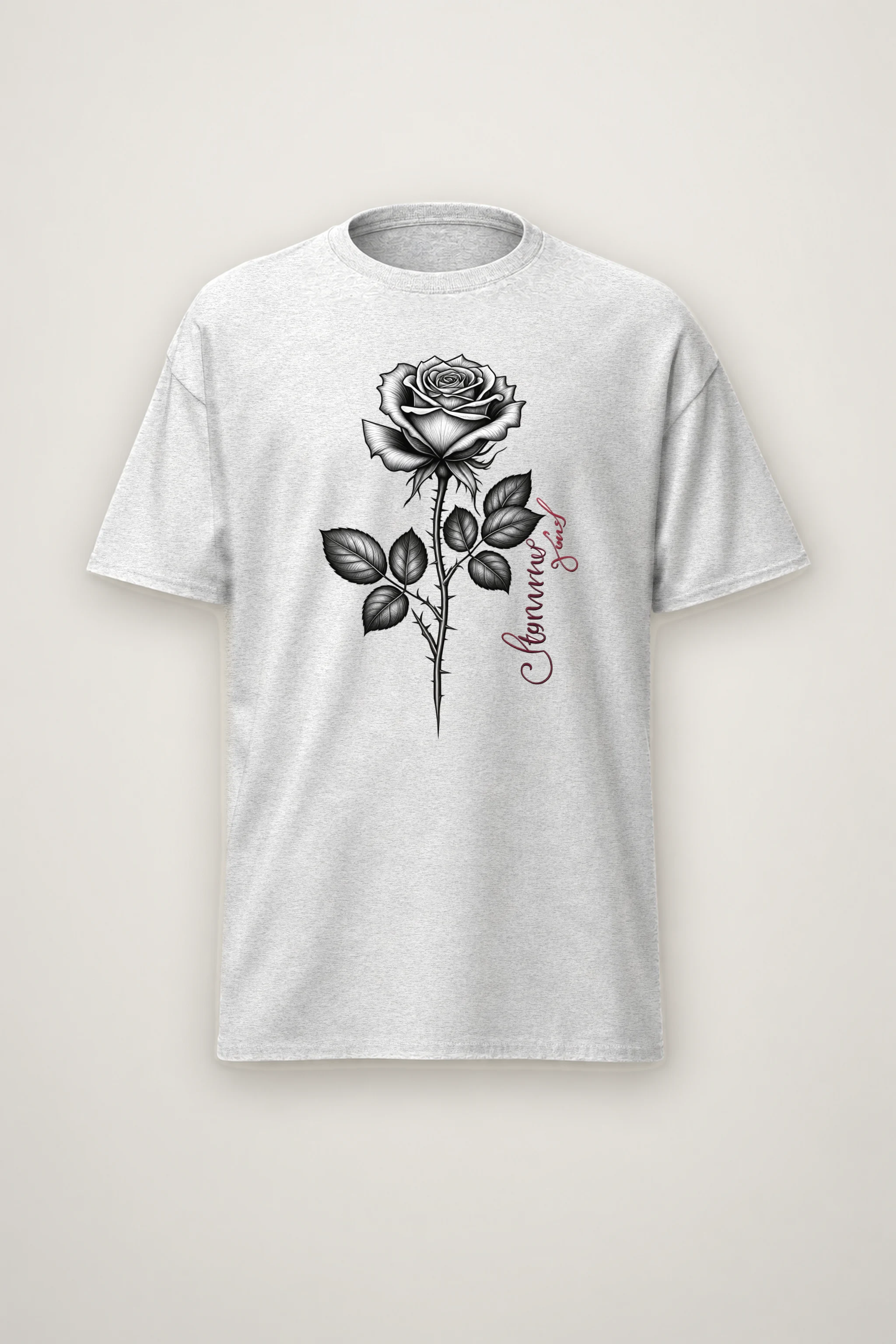 "Thorny Rose Stem" Heavyweight Unisex Crewneck T-shirt