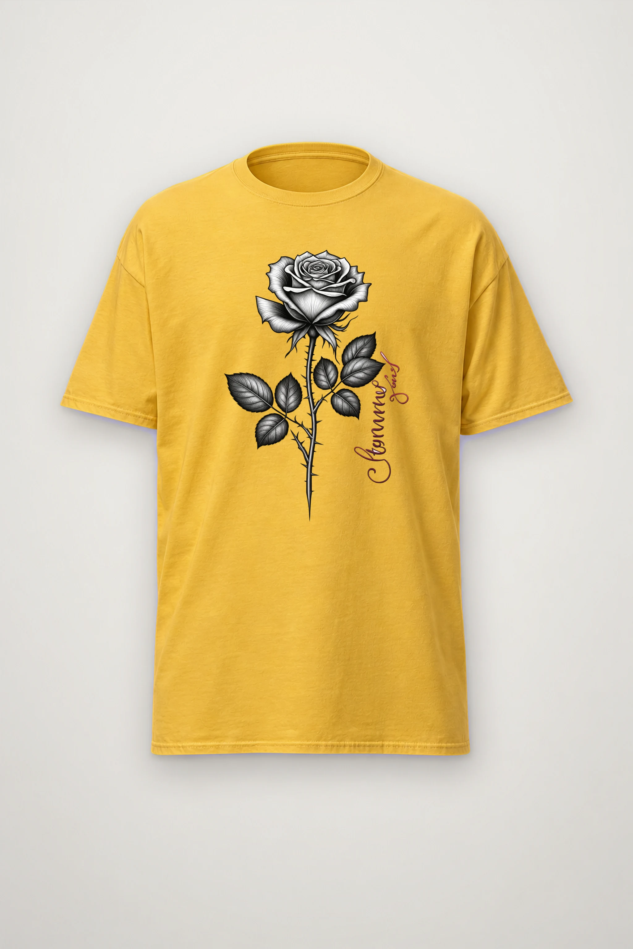 "Thorny Rose Stem" Heavyweight Unisex Crewneck T-shirt