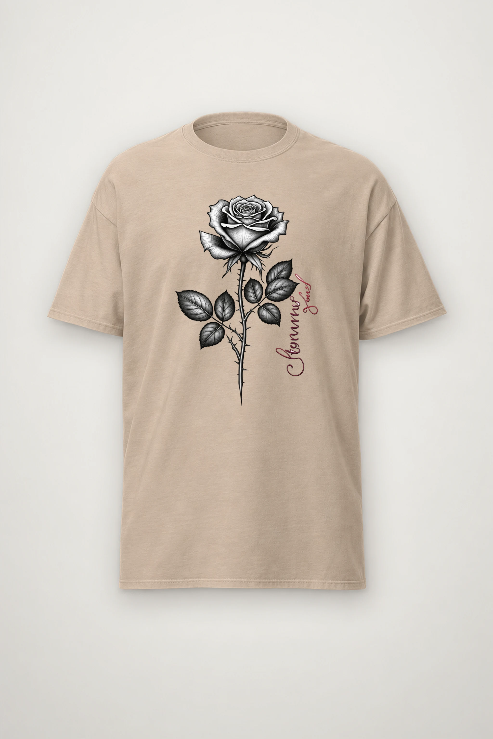 "Thorny Rose Stem" Heavyweight Unisex Crewneck T-shirt
