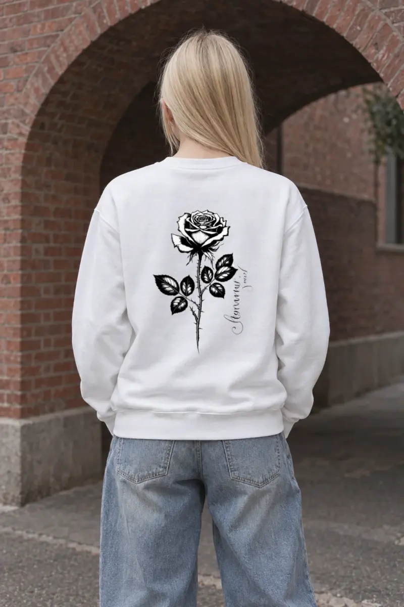 "Thorny Rose Study" Heavy Blend Unisex Crewneck Sweatshirt