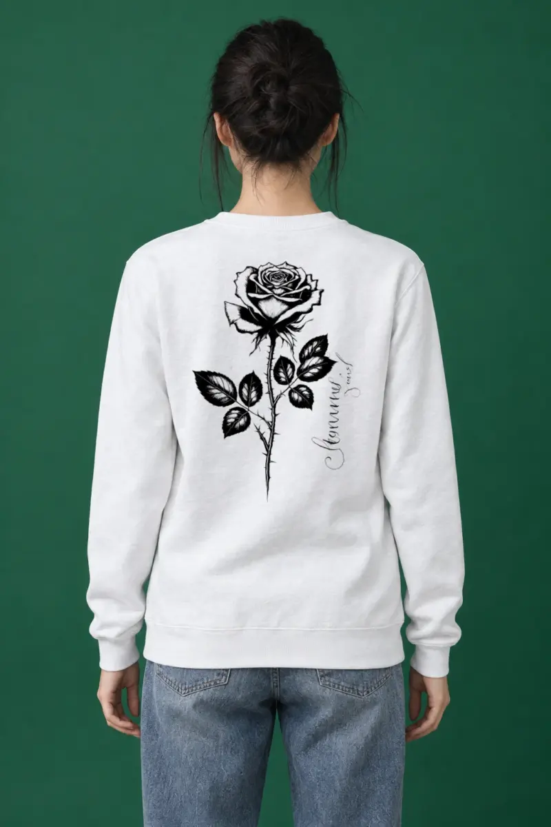 "Thorny Rose Study" Heavy Blend Unisex Crewneck Sweatshirt