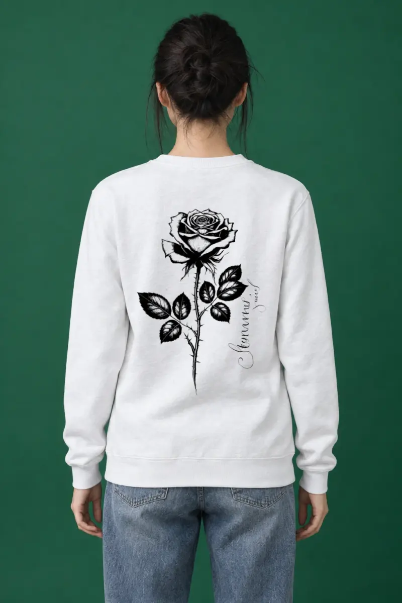 "Thorny Rose Study" Heavy Blend Unisex Crewneck Sweatshirt