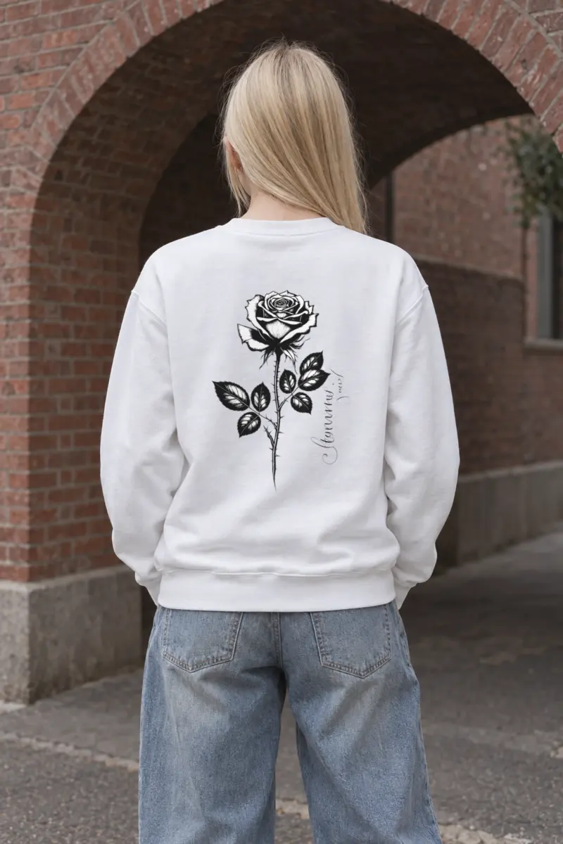 "Thorny Rose Study" Heavy Blend Unisex Crewneck Sweatshirt