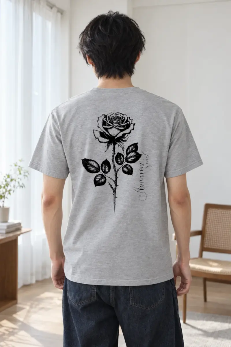 "Thorny Rose Study" Heavyweight Unisex Crewneck T-shirt