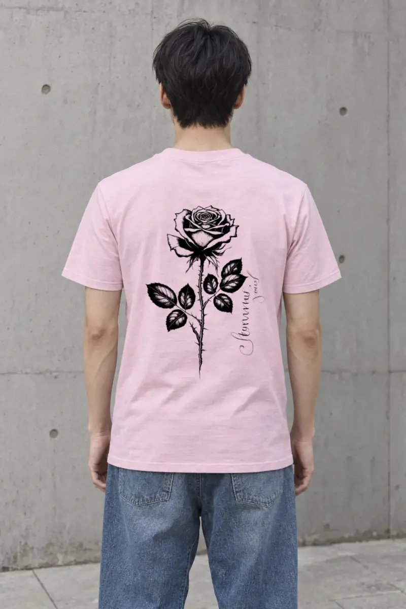 "Thorny Rose Study" Heavyweight Unisex Crewneck T-shirt