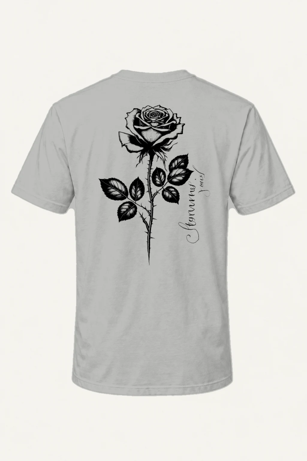 "Thorny Rose Study" Heavyweight Unisex Crewneck T-shirt | Gildan 5000