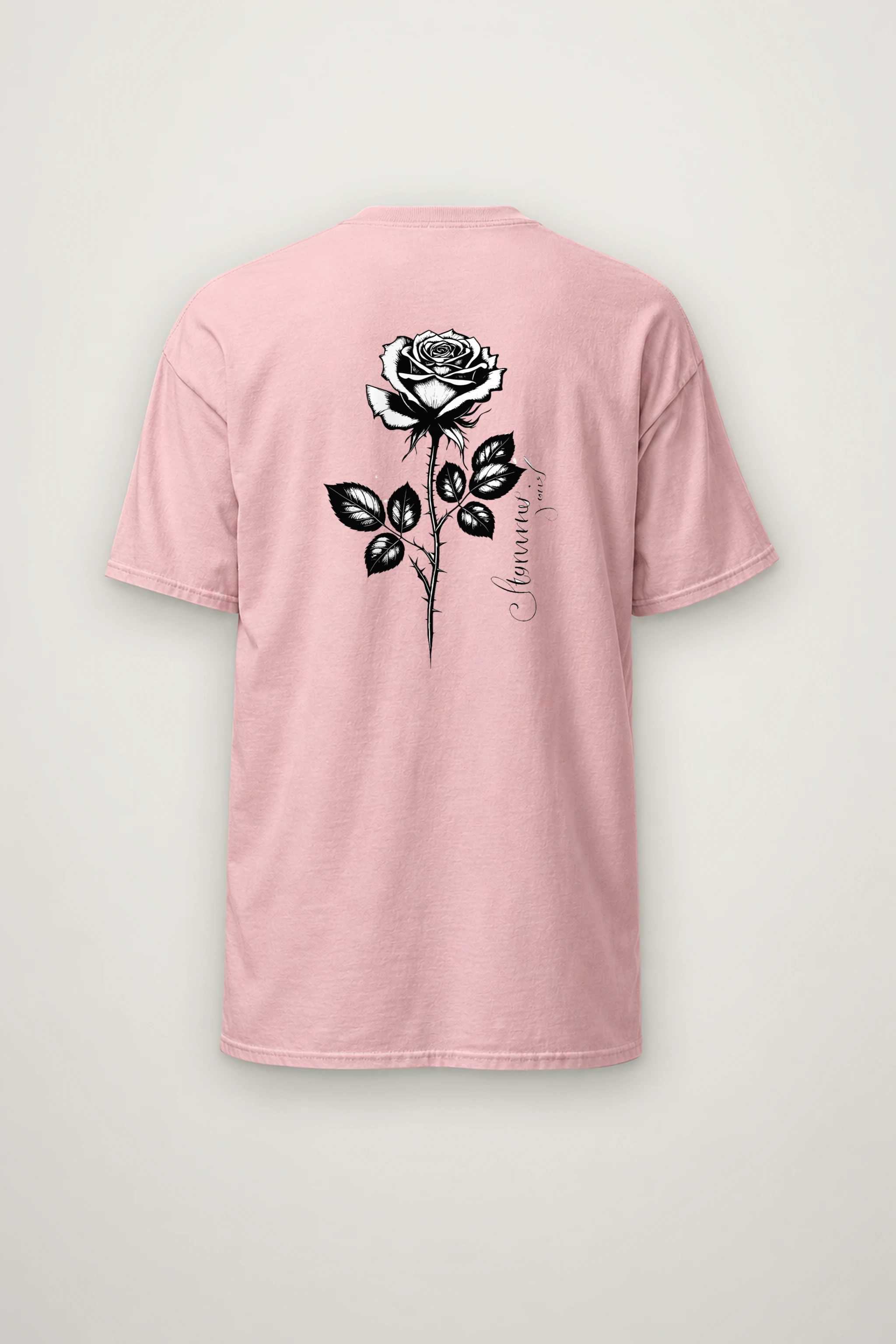 "Thorny Rose Study" Heavyweight Unisex Crewneck T-shirt