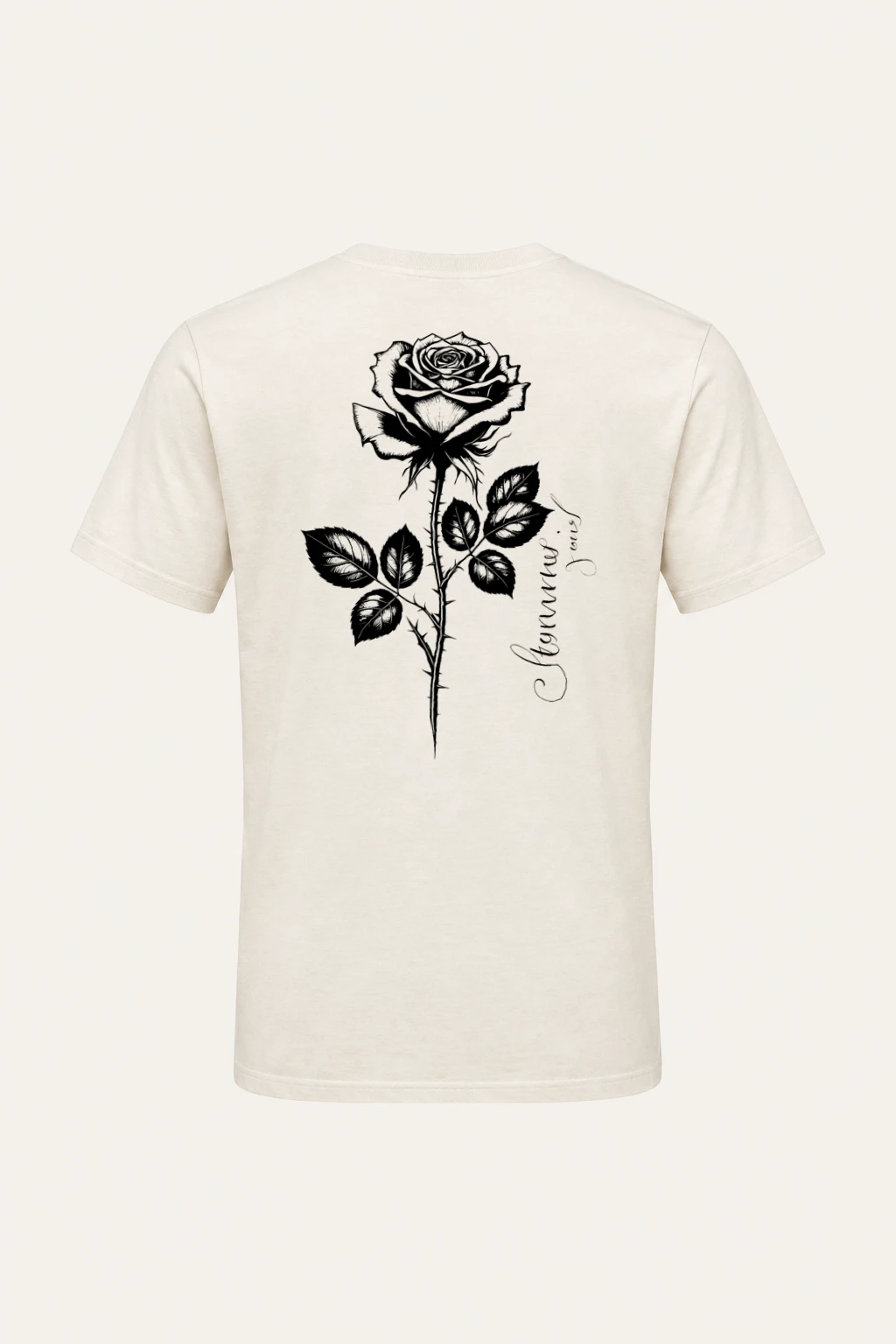 "Thorny Rose Study" Heavyweight Unisex Crewneck T-shirt | Gildan 5000