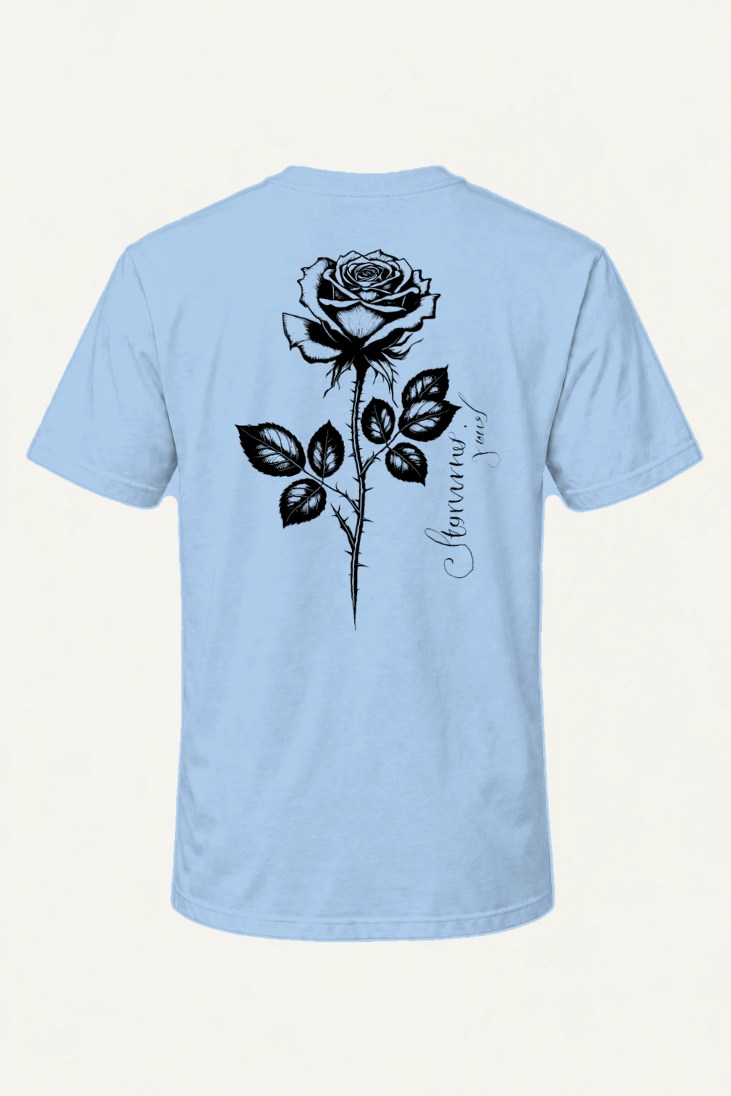 "Thorny Rose Study" Heavyweight Unisex Crewneck T-shirt | Gildan 5000