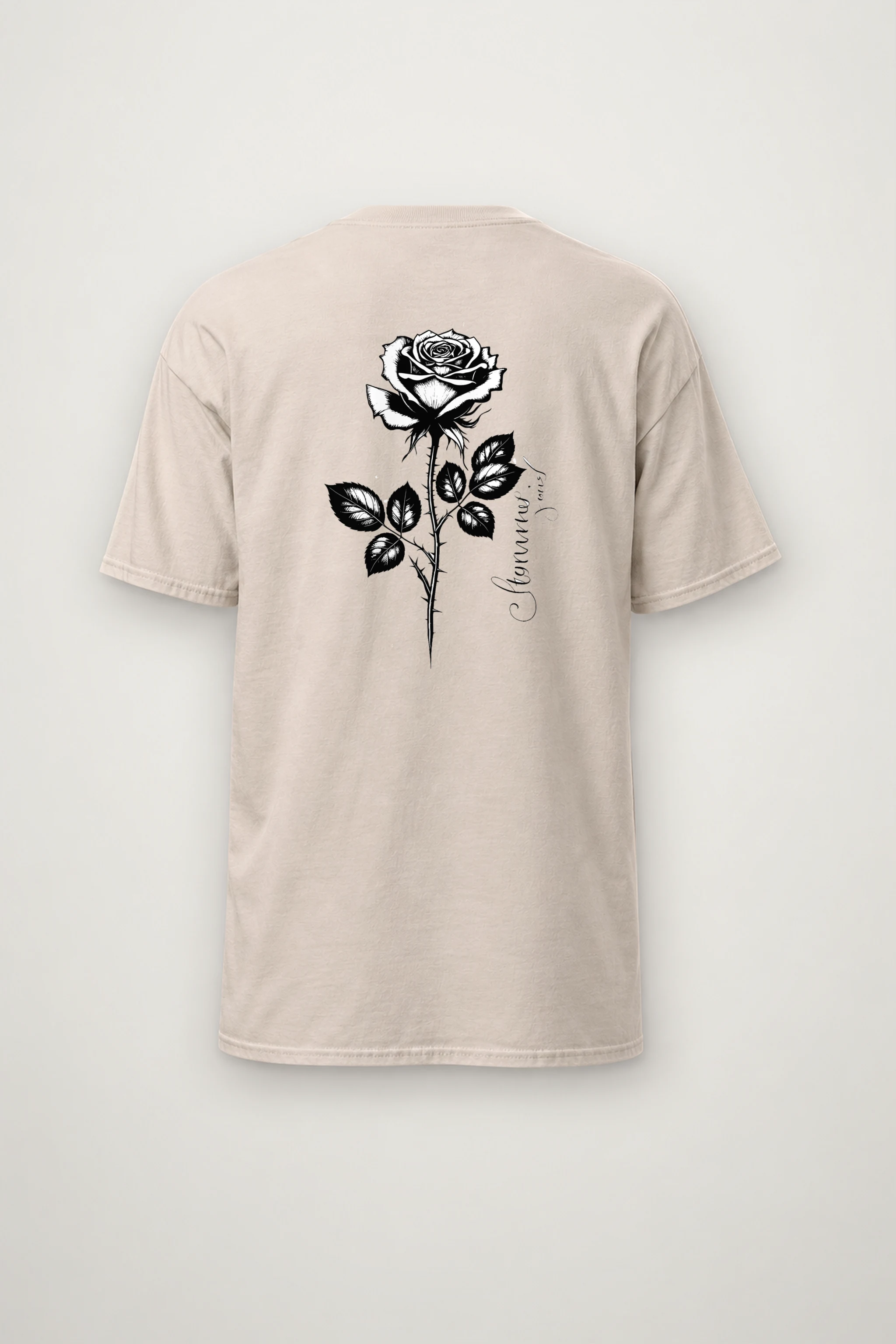 "Thorny Rose Study" Heavyweight Unisex Crewneck T-shirt